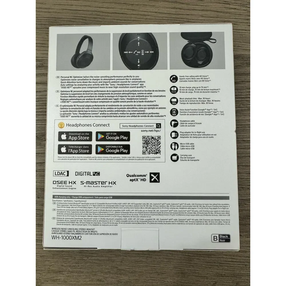 Sony Noise Cancelling Headphones WH1000XM2